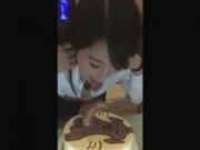 A Dick Cake For The Lucky malaysian Birthday Girl