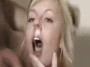 sweet blondie likes sperm in her mouth