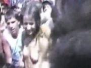 Public Stripping Goes Wrong Tons Of Guys Touch The Girls Tits And Pussy