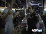 Cop Makes Mechanic Dive Between Her Breasts