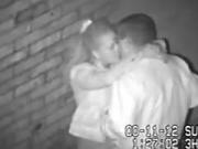 Hidden camera caught concupiscent pair in alley