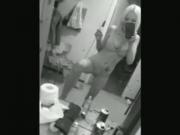 Hot blonde anal Tapes Her Pussy In The Bathroom Mirror