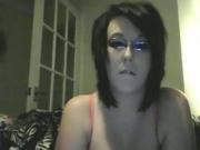 Nerdy Girl With Glasses Gets Naked On Skype And Masturbates