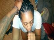 ebony fuck Ghetto Partygirl Sucks And Spits The cum in mouth On His Dick