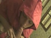 perky boobs Dressed As Red Riding Hood Sucks Cock And Gets Doggystyle Fucked POV