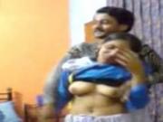 Shy Indian Girl Lets Her Man Play With Her Big Tits And Trimmed Pussy