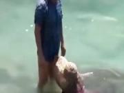 outdoor sex captures a couple having sex in the sea