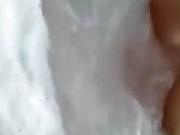 My shaved pussy showing off her body in the spa 2
