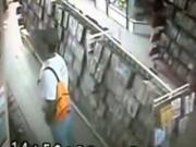 Crazy Guy Jerks Off In A DVD Rental Store