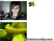 funny reaction to seeing my wang on cam