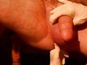 Guy gets prostate massage and wife swallows