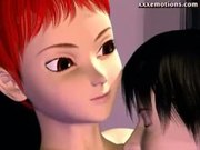 Animated redhead gets licked and penetrated