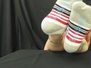 Striped socks become a weapon to tease you with