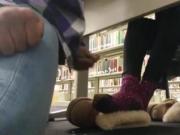 Dude cums on her fuzzy socks in library then leaves