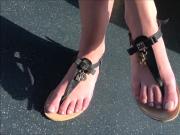 Soft feet in sandals in public