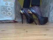 Chunky leather stiletto pump amateur