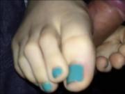 Naughty chicks stroking some big fat cocks with their lovely feet