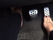 Woman With Tattooed Foot Keeps Revving That Pedal Hard