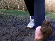 Watch Jetta As She Runs Through The Forest And Gets Her Feet All Muddy