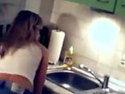 Blond Getting Naked And Get Some Cream