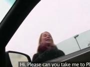 Blondie girl rides a taxi and gets pussy rammed by a big cock