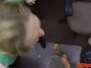 Real busty pawnshop amateur fucked on desk