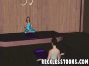 Sexy 3d yoga session turns into sexy cartoon fuck session