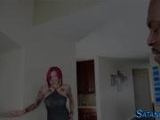 Tattoo babe rides bbc
