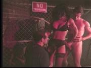Horny brunnette moans as her pussy gets penetrated by a mutant dick