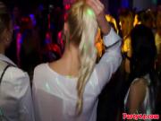 Amateur party eurobabes lick pussy in a club