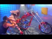 Muscular stud on bike hardcore fucking hot chick and cums
