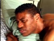 The black guy loves it when he is fucked doggy style in the ass