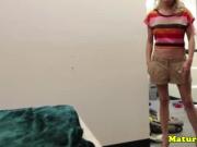 Bigtitted milf Mikki Lynn tugging pov cock