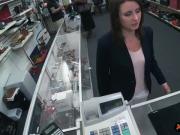 Sexy brunette wifey fucked by pawn dude
