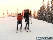 Public hunks get blowjobs