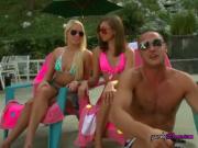 Horny Teens Lust Over Lifeguard And Seduce Him