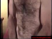 Masculine hairy bear sucking dick