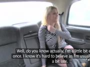 Horny blonde nailed taxi driver
