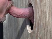 Randy stud sucking cock
