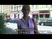 Czech amateur ballerina flashing and fucking in public