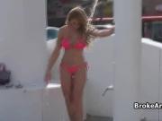 Bigtit bikini teen fucked for money