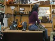 Busty babe gets screwed at the pawnshop