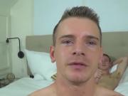 Muscular studs Gunner Canon and Zane Anders barebacking