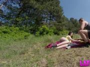 Pretty latina babe Nekane gets fucked on the picnic