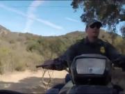 Border hopping redhead babe screwed by border patrol officer