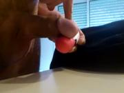 Ejaculation using a vibrator