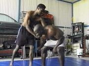 Ebony wrestle team training