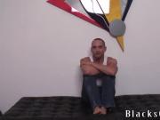 White dude sucking black dongs for easy money