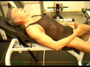 Fitness trainer Dick Dodd demonstrates penis ejaculation big cum shot