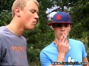 Outdoor penis outline gay first time Roma and Archi Outdoor Smoke Sex!